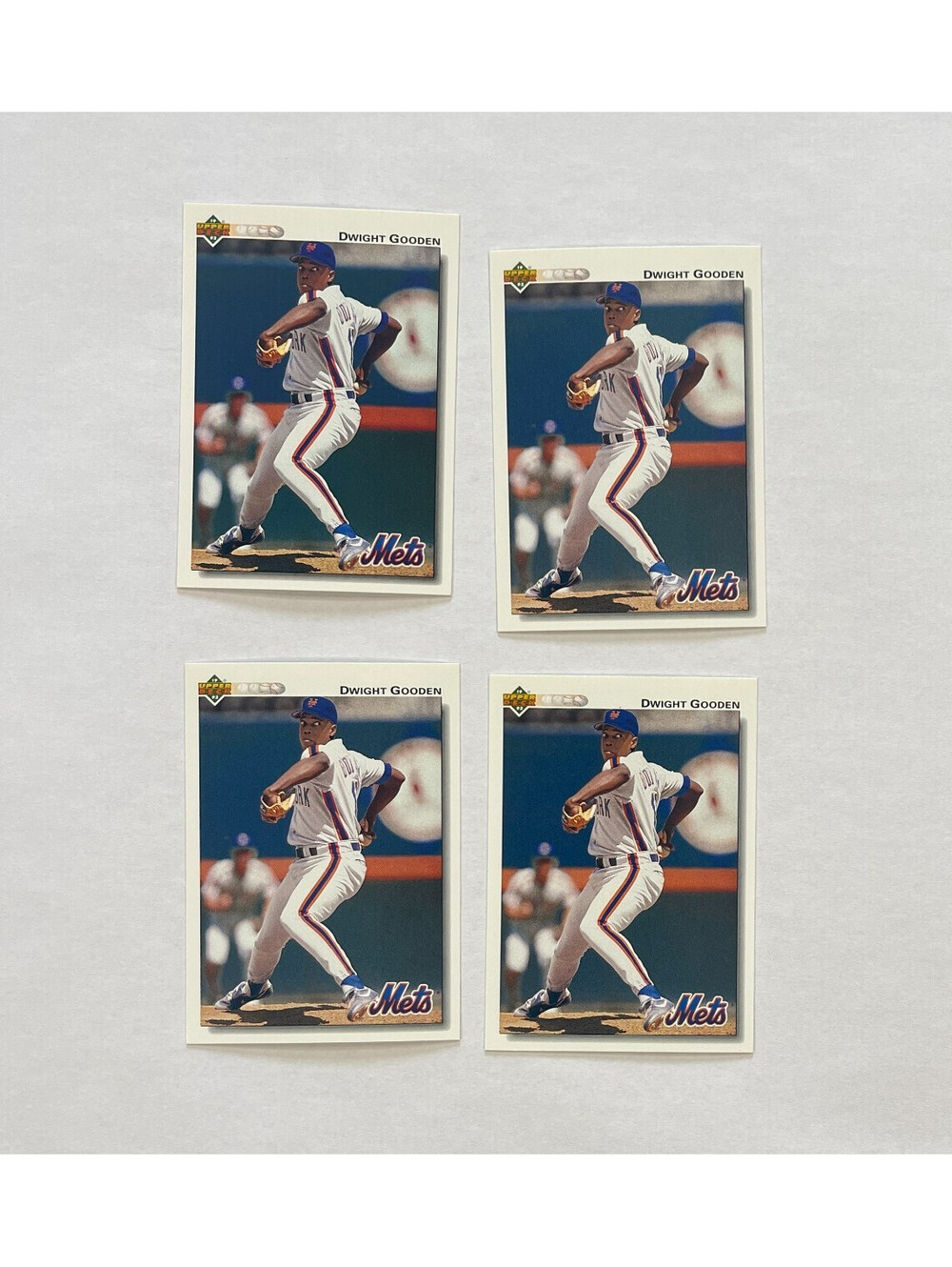 1992 Upper Deck Baseball Edition Dwight Gooden New York Mets 4 Cards Lot
